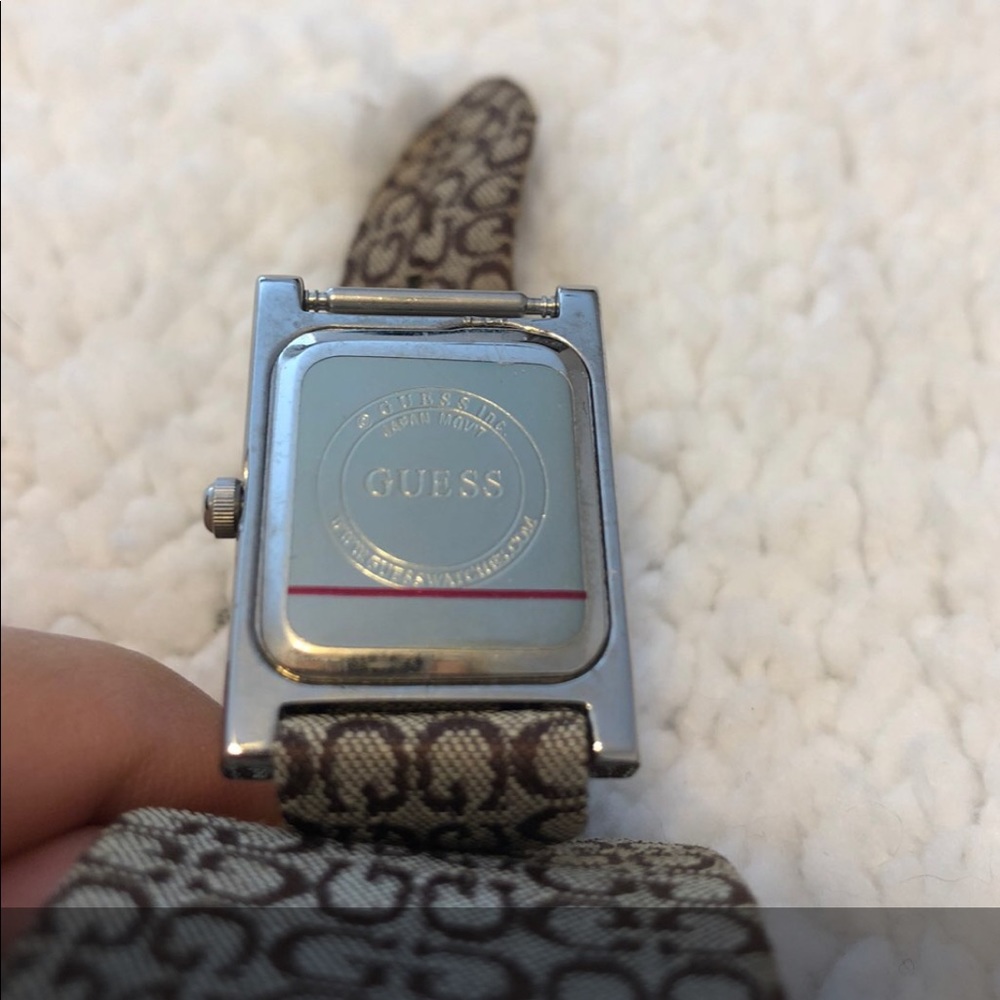 Guess Genuine leather cloth wrist watch
